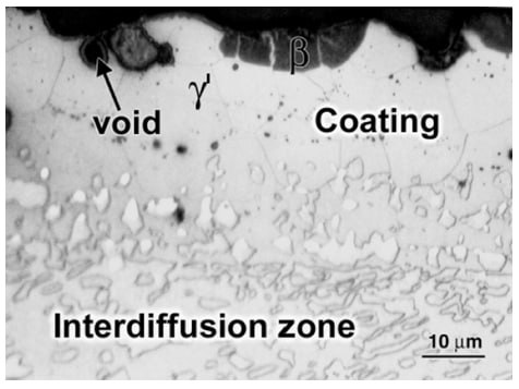 Coating after 200h exposure